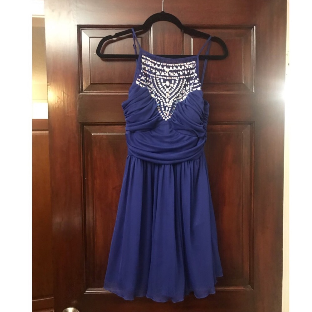 B Darlin Dillard blue dress